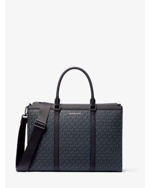 Michael Kors Blue Cooper Signature Logo Briefcase for men