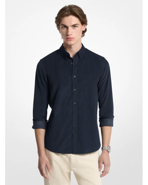 Michael Kors Blue Michael Kors Cotton Corduroy Shirt for men