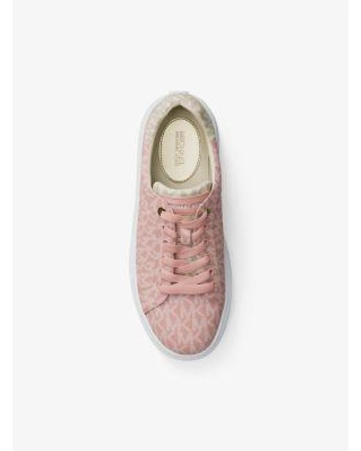 Michael Kors Pink Romey Two-Tone Logo Platform Sneaker