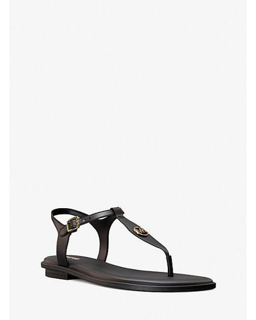 Michael Kors Black Mallory T-Strap Sandal