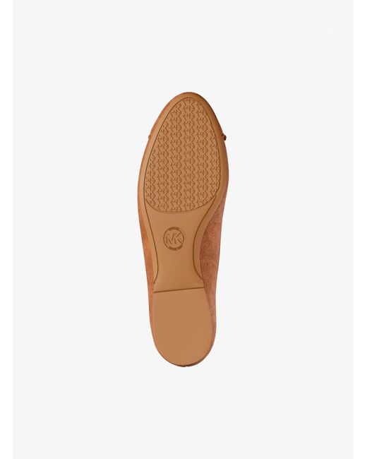 MICHAEL Michael Kors Brown Mk Piper Flex Suede Ballet Flat