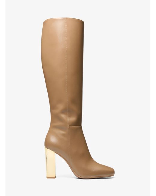 MICHAEL Michael Kors White Mk Matilda Leather Boot