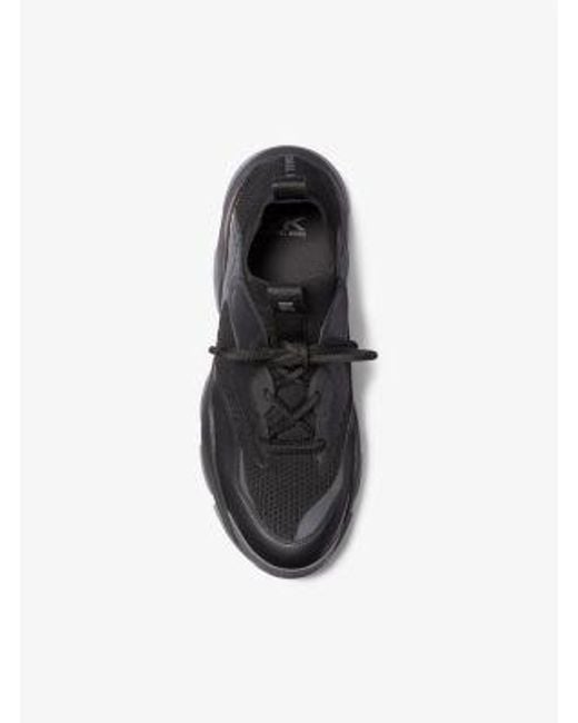 Michael Kors Black Atlas Mixed-Media Trainer for men