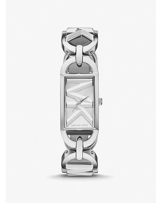 Michael Kors White Mk Mini Empire-Tone Watch