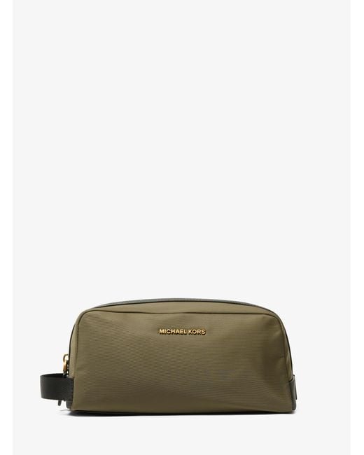 Michael Kors Green Mk Brooklyn Nylon Travel Kit for men