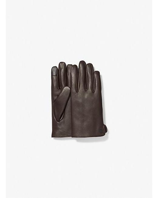 Mk outlet leather gloves