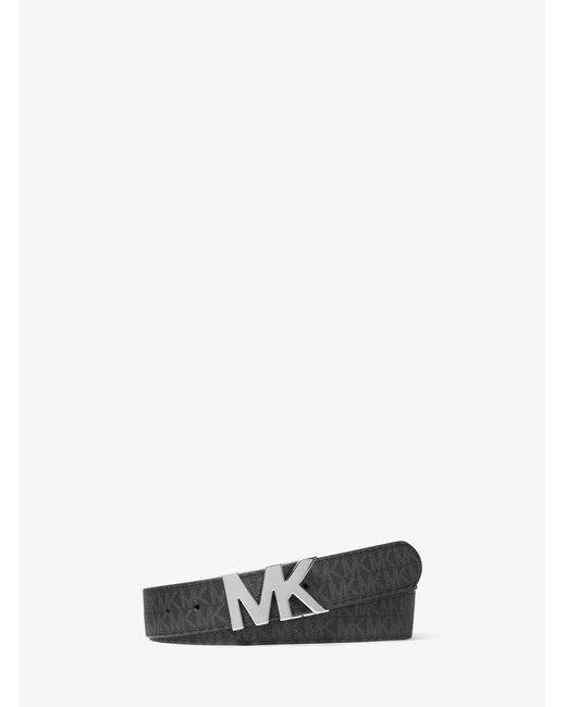Michael Kors White Reversible Logo Buckle Belt for men