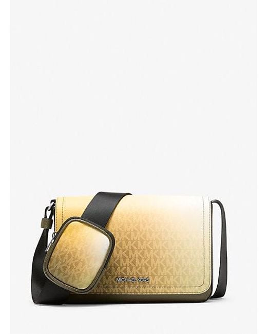Michael Kors Natural Cooper Small Ombré Signature Logo Crossbody Bag With Pouch for men