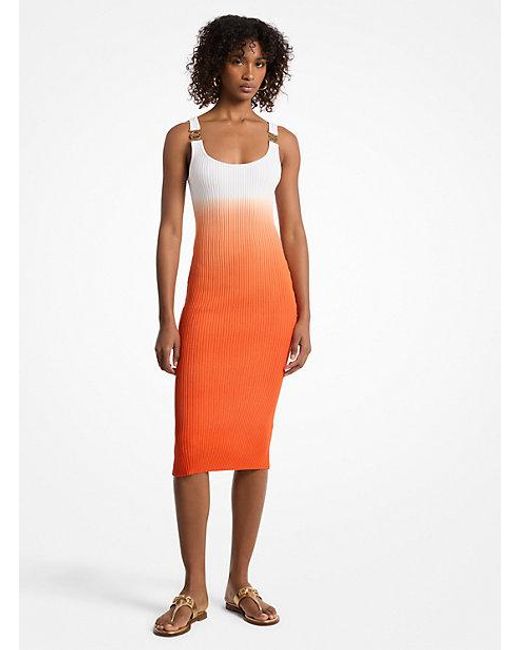 マイケルコース★Ribbed Stretch Viscose Blend Dress Ribbed Viscose Blend Dress | Michael Kors [US]