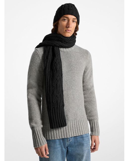 Beanie Scarf Michael Kors Beanie Mens Logo Jacquard Beanie Hat And