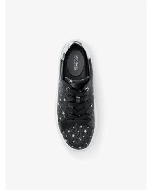 Michael Kors White Romey Printed Signature Logo Sneaker
