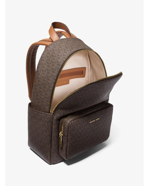 MICHAEL Michael Kors Brown Mk Tanner Medium Signature Logo Backpack