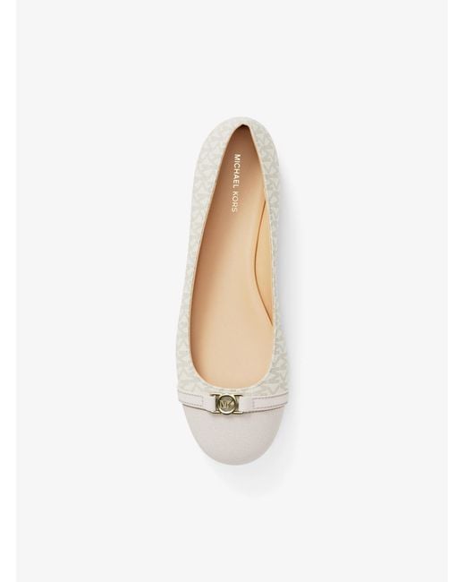 MICHAEL Michael Kors White Mk Mandy Signature Logo Moccasin