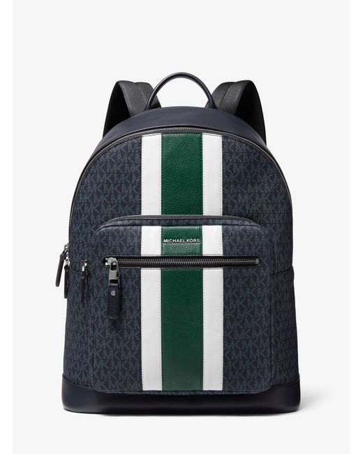 hudson backpack in signature canvas with varsity stripe