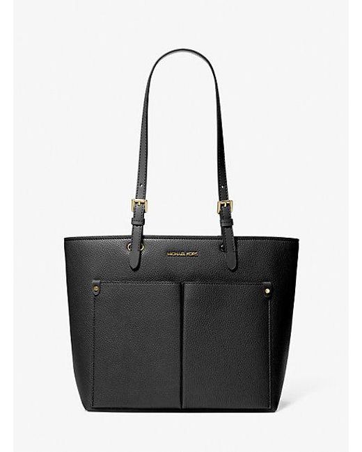 Michael Kors Black Mk Jet Set Medium Pocket Tote Bag