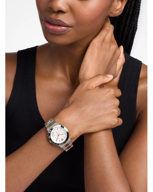 Michael Kors White Mk Billie Two-Tone Stainless Steel Watch