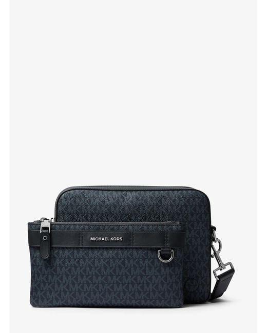Michael Kors Blue Mk Hudson 2-In-1 Logo Crossbody Bag for men