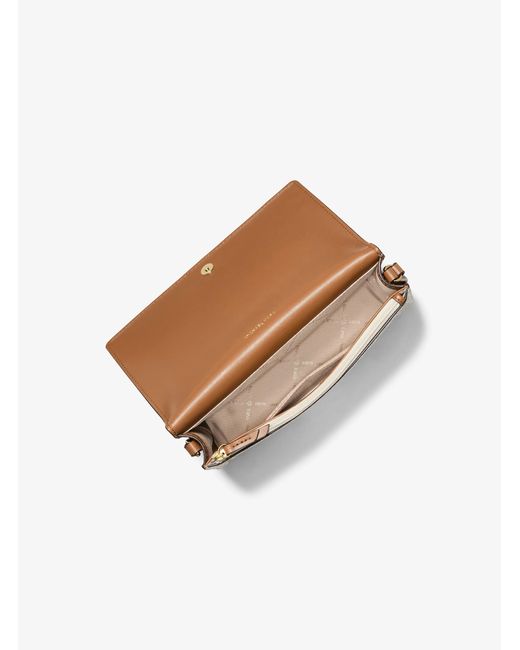 MICHAEL Michael Kors White Mk Marlowe Medium Signature Logo Crossbody Bag