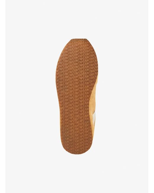 Michael Kors Outlet Natural Mk Avi Suede Slip-On Trainers