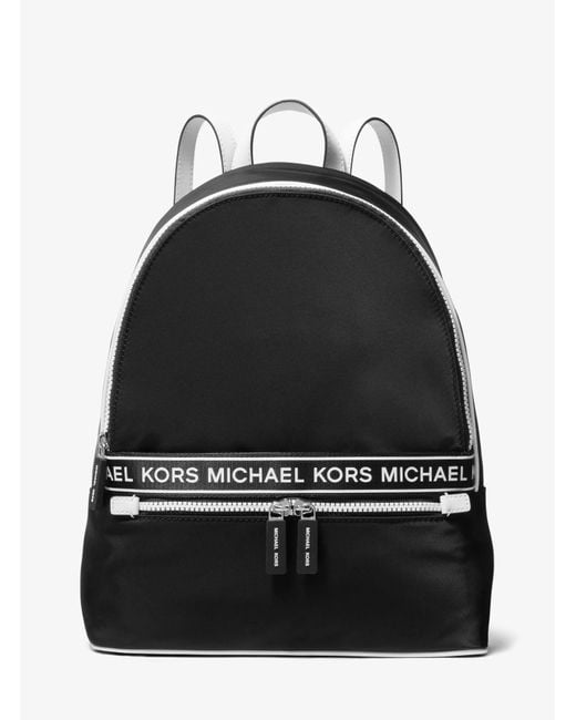 Michael Kors Kenly Medium Logo Tape Nylon Backpack in Black Lyst
