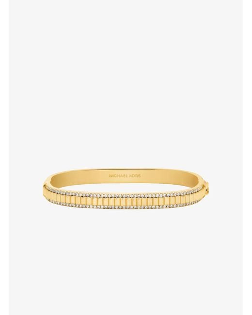 Michael Kors Metallic Pavé-Tone Brass Bracelet