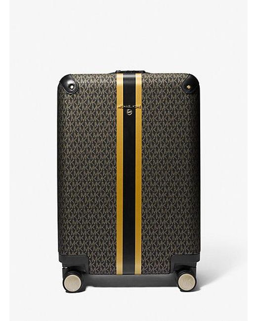 Michael Kors Black Metallic Logo Stripe Suitcase
