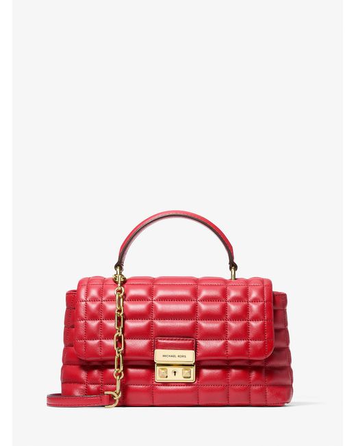 Mk Sac Tribeca De Taille Moyenne En Cuir Matelassé MICHAEL Michael Kors en coloris Red