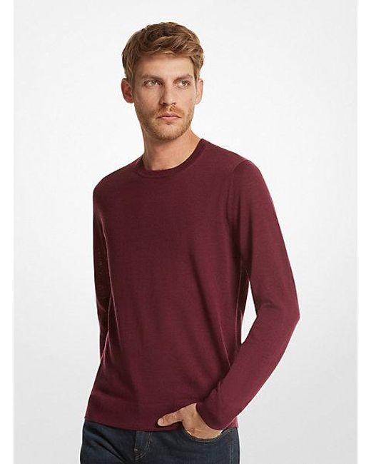 Michael Kors Red Merino Wool Sweater for men