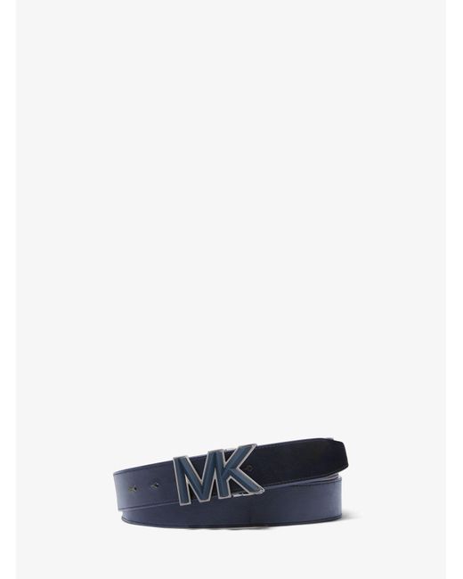 Michael Kors Logo Buckle Leather Belt 