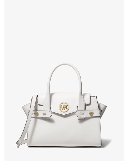 michael michael kors carmen medium belted leather satchel