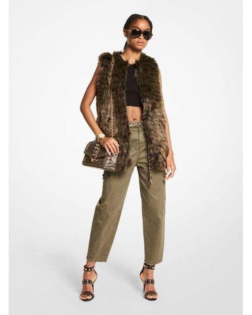 Michael kors vest womens olive sale