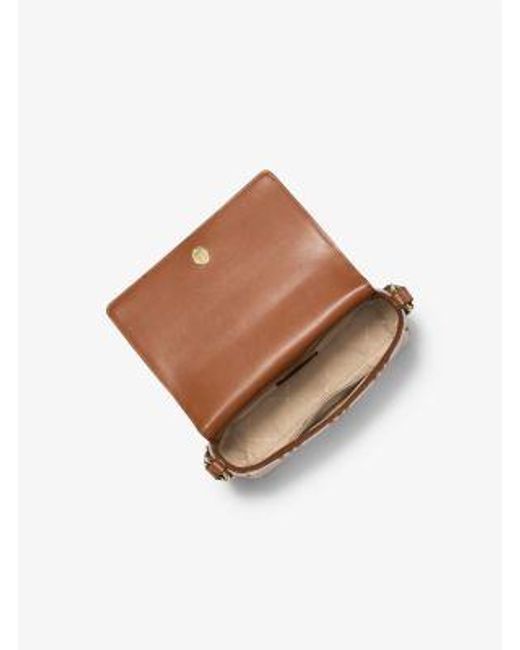 Michael Kors White Vincent Small Logo Jacquard Crossbody Bag With Card Case