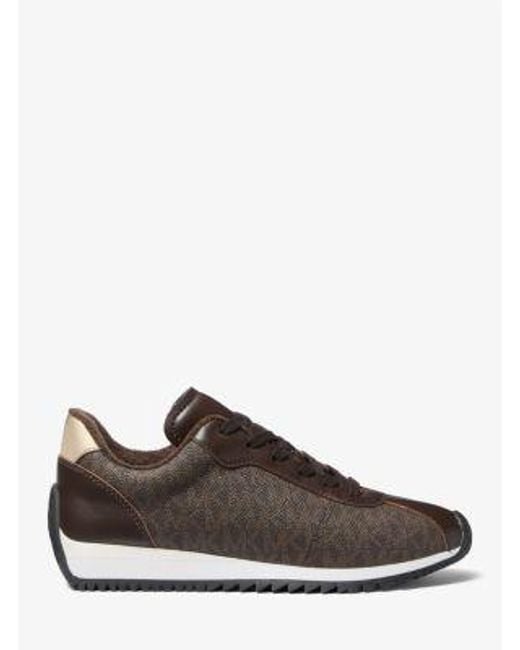 MICHAEL Michael Kors Brown Mk Rhodes Signature Logo Trainer
