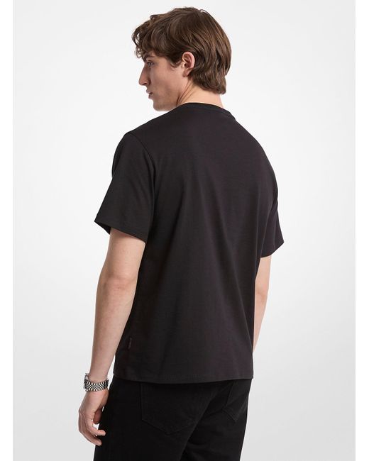 Mk T-Shirt En Jersey De Coton Avec Logo En Relief Michael Kors pour homme en coloris Black