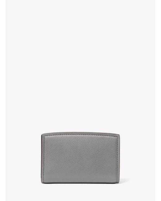 MICHAEL Michael Kors Gray Mk Bryant Medium Pebbled Leather Wallet
