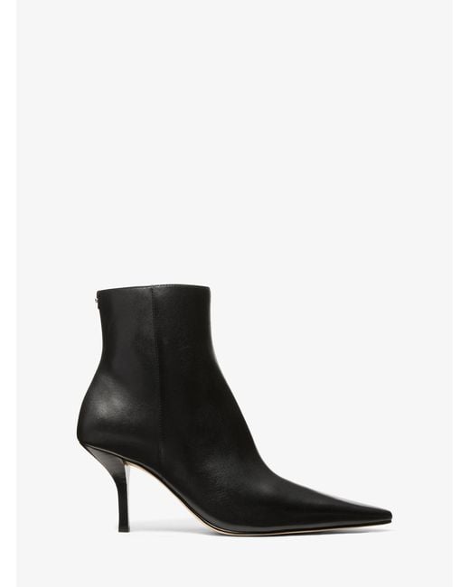 MICHAEL Michael Kors White Mk Selina Leather Ankle Boot