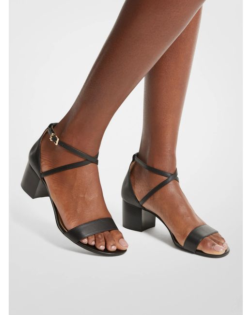 Michael Kors White Serena Flex Leather Sandal