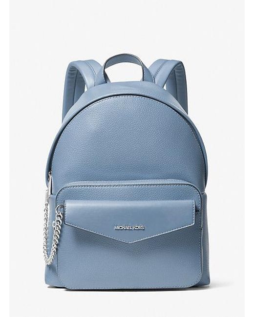 Michael Kors Blue Maisie Medium Pebbled Leather 2-in-1 Backpack