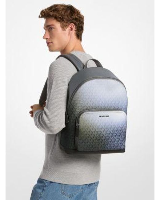 Michael Kors Gray Cooper Ombré Signature Logo Backpack for men