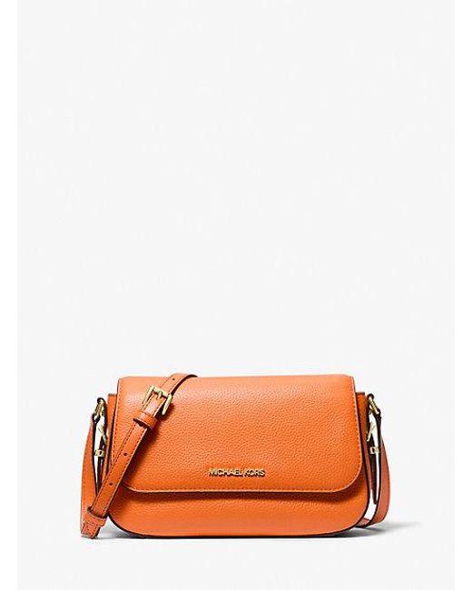 Michael Kors Orange Bedford Legacy Large Pebbled Leather Crossbody Bag