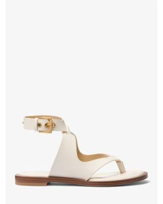 MICHAEL Michael Kors Natural Mk Irene Leather Wrap Sandal
