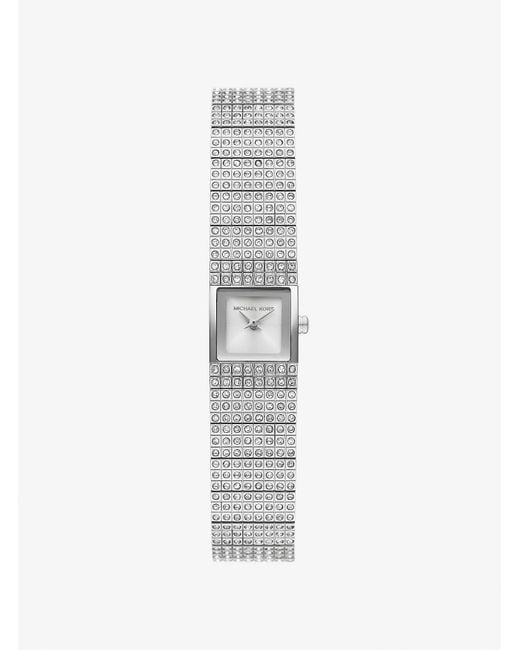 Mk Orologio Darrington Mini Tonalità Con Pavé di Michael Kors in White
