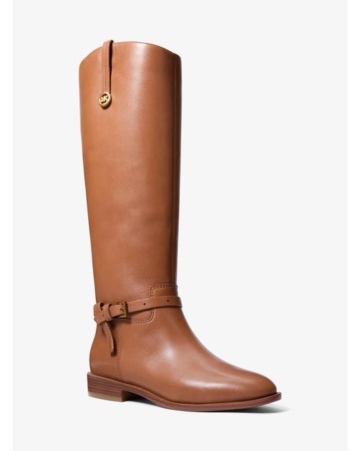 MICHAEL Michael Kors Brown Mk Beverly Leather Riding Boot