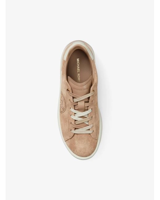 MICHAEL Michael Kors Natural Mk Dottie Suede Platform Trainers