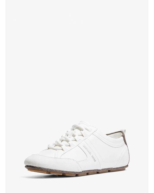 Michael Kors White Keely Leather Trainer