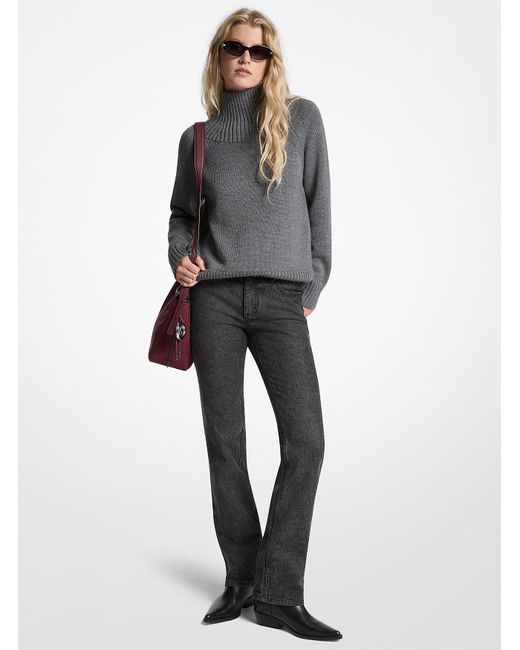 Mkjersey De Cuello Vuelto De Lana MICHAEL Michael Kors de color Gray