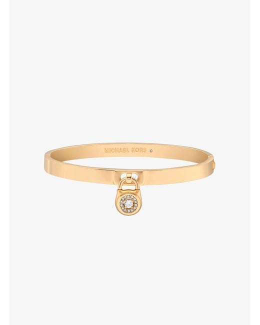 Michael Kors White Pavé Lock Bangle