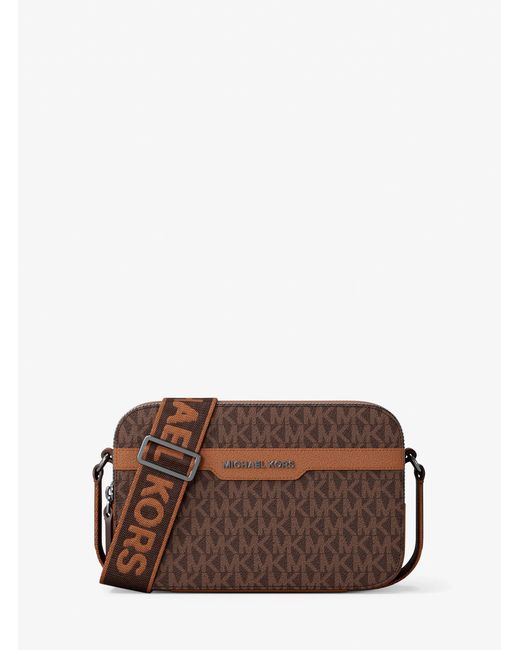Michael Kors Gray Hudson Signature Logo Camera Crossbody Bag for men