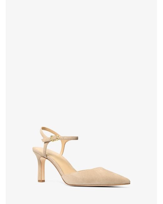 MICHAEL Michael Kors Natural Mk Amara Suede Slingback Pump