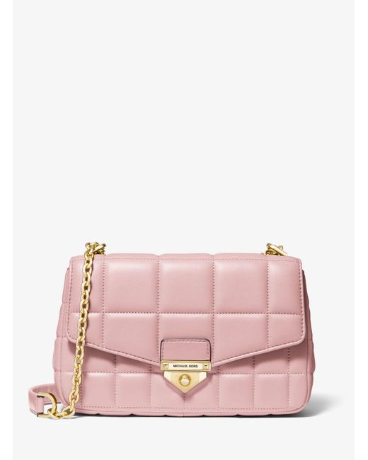 MICHAEL Michael Kors Pink Soho Large Quilted Leather Shoulder Bag